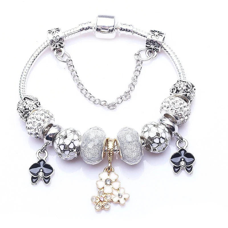 Cherry Blossoms Charm Bracelets