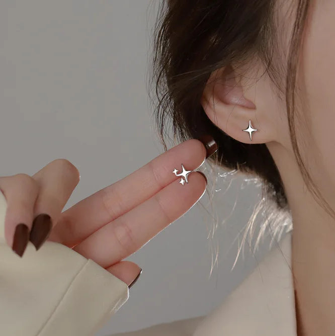 Silver Plated Metal Butterfly Ear Clips
