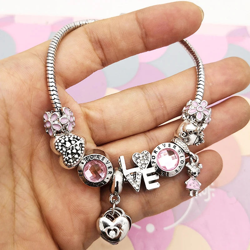 Cherry Blossoms Charm Bracelets