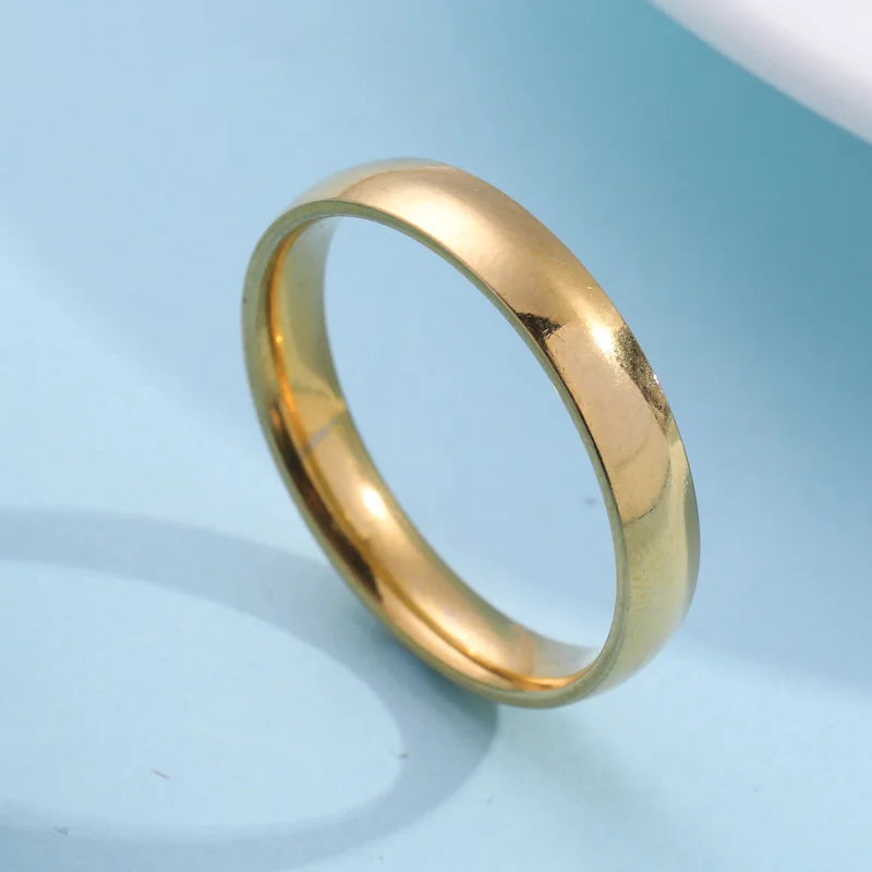Curved Stainless Steel Couple Ring