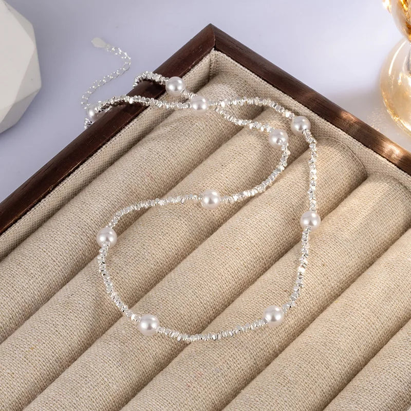 Pearl Simple Elegant Pendant Necklace