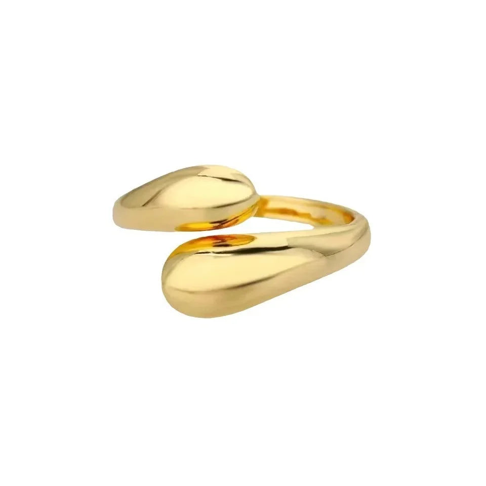Smooth Double Ball Beads Rings