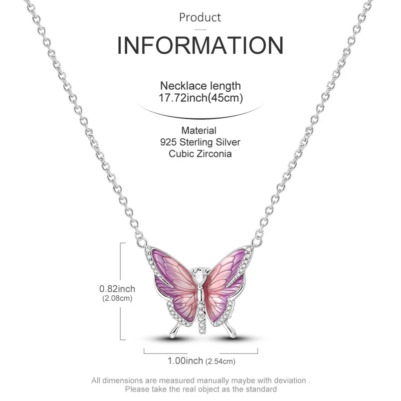Zircon Heart Butterfly Simple Necklaces