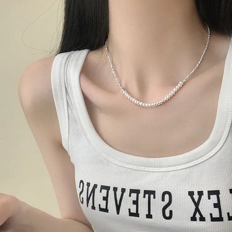 Pearl Simple Elegant Pendant Necklace
