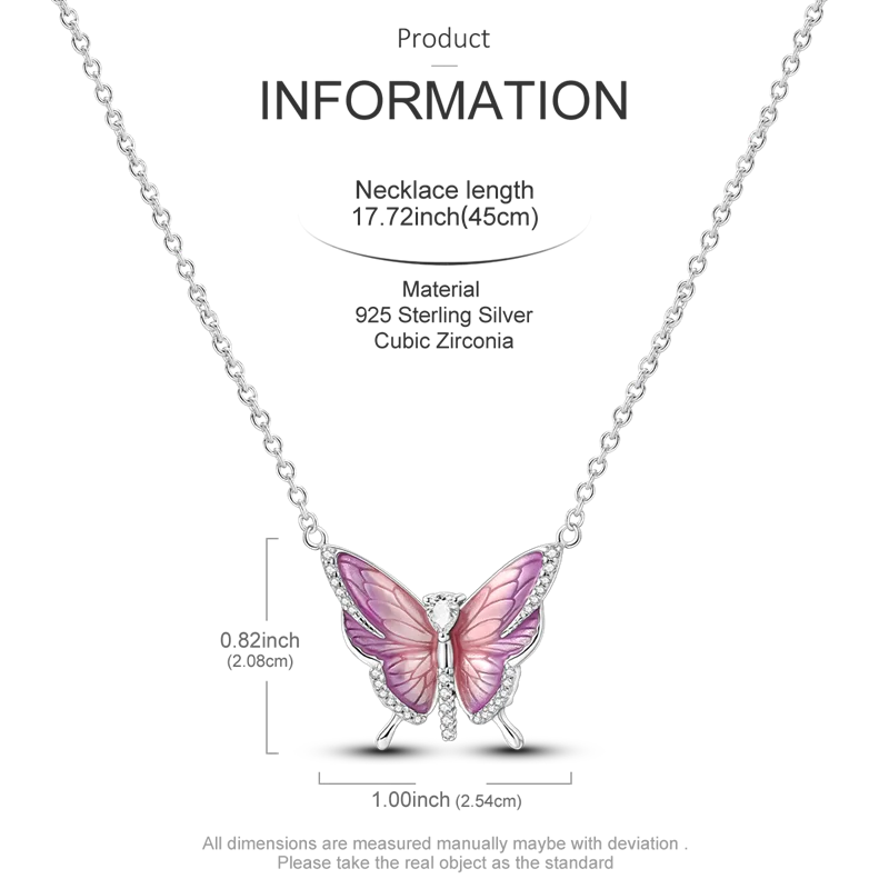 Zircon Heart Butterfly Simple Necklaces