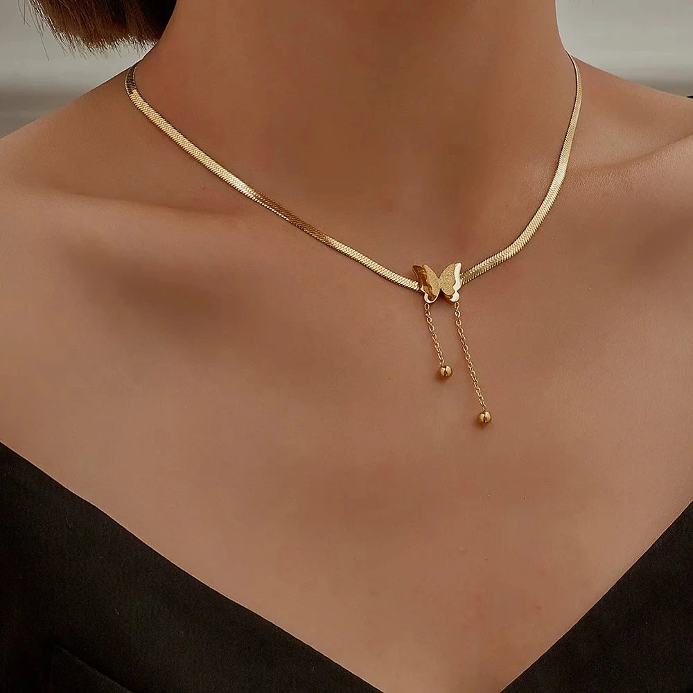 Butterfly Moon Necklace