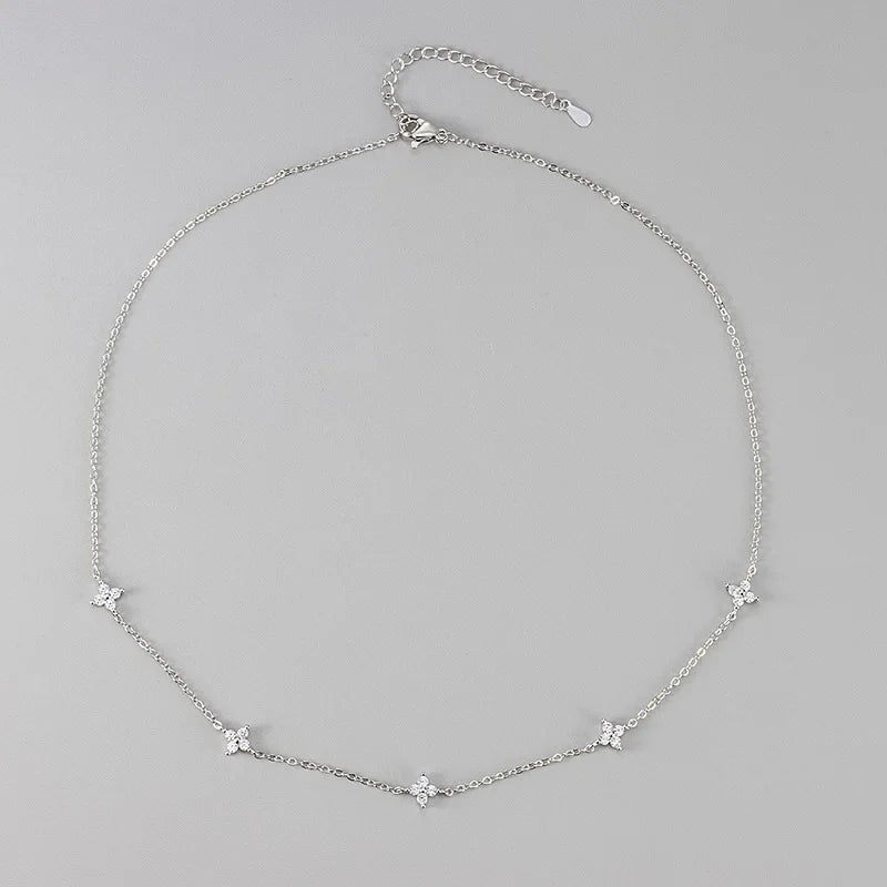 Stainless Steel Zircon Necklaces
