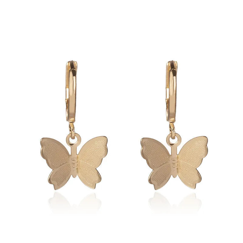 Zircon Butterfly Tassel Earrings