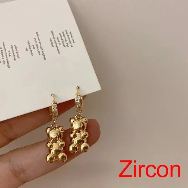 Cute Acrylic Candy Gummy Bear Dangle Earrings