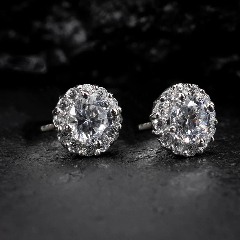 Cubic Zircon Stud Earrings