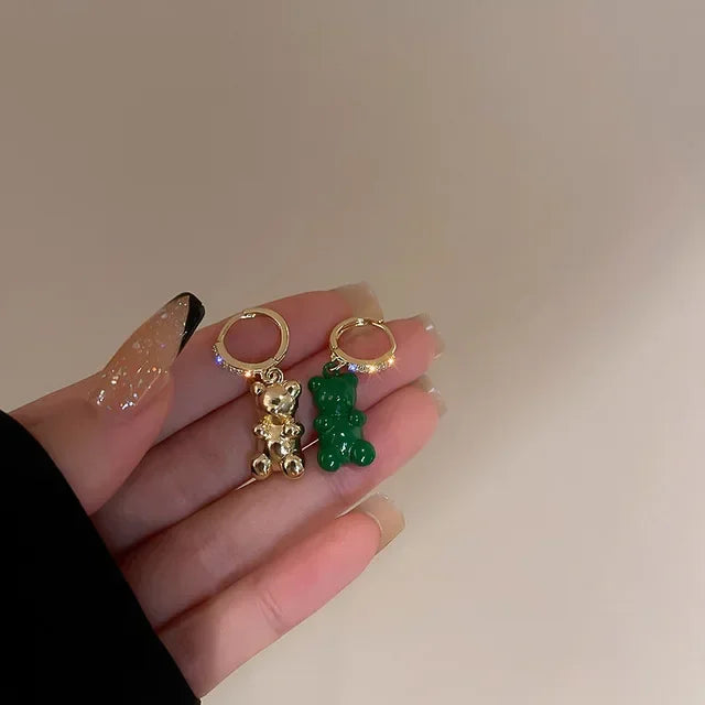 Cute Acrylic Candy Gummy Bear Dangle Earrings
