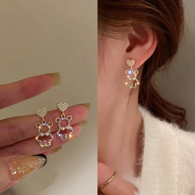 Cute Acrylic Candy Gummy Bear Dangle Earrings