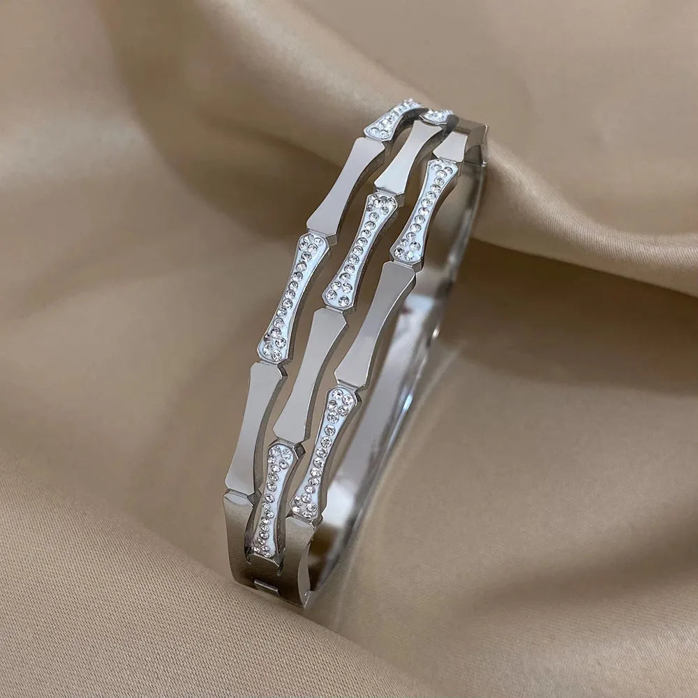 Luxury Stainless Steel Cuff Bracelet