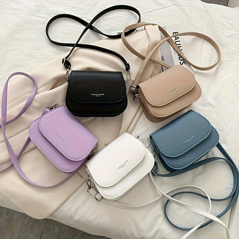 Synthetic Leather Crossbody Bag