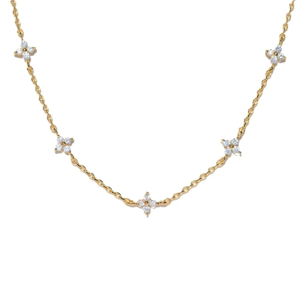 Stainless Steel Zircon Necklaces