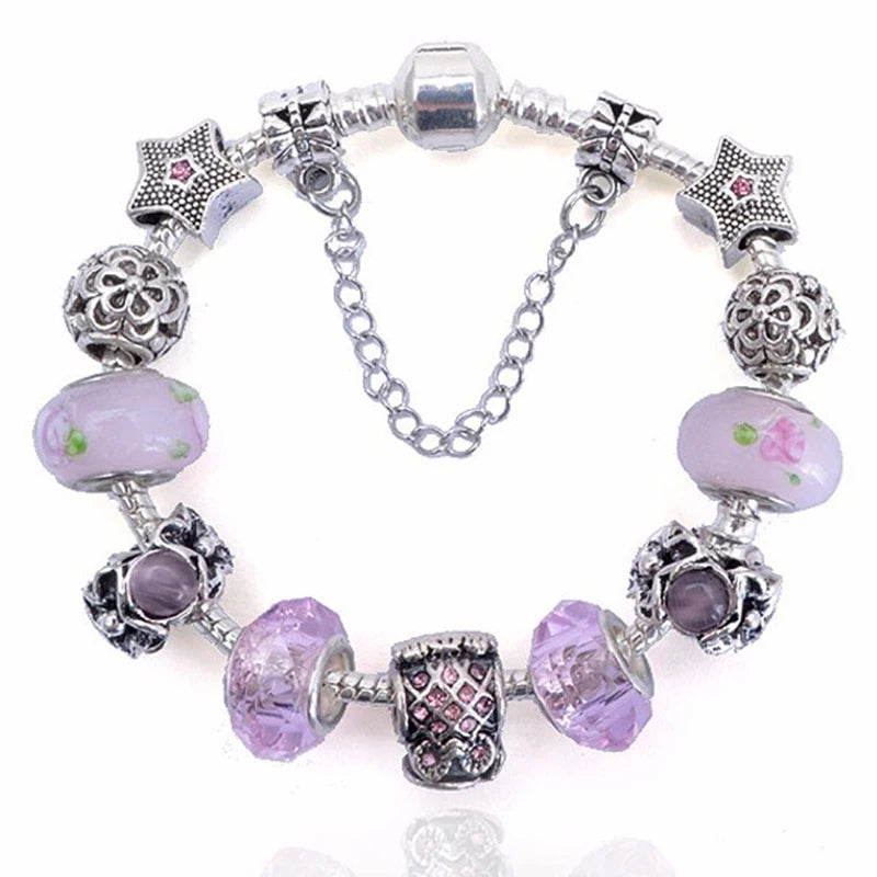 Cherry Blossoms Charm Bracelets