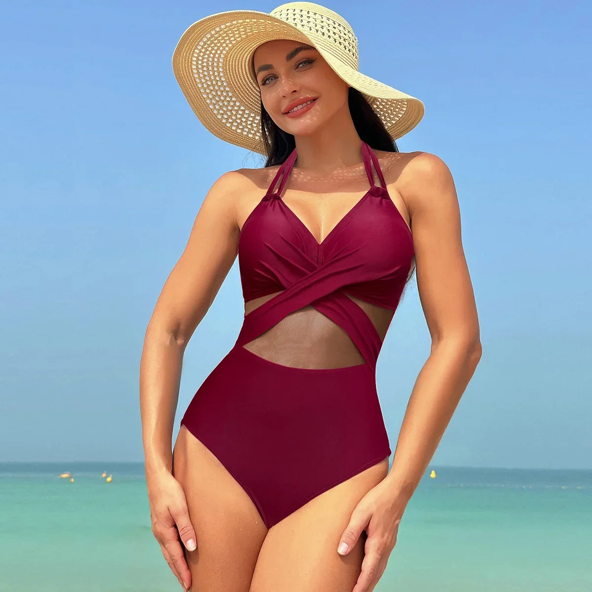 Solid Push Up Brazilian Swimming Suits