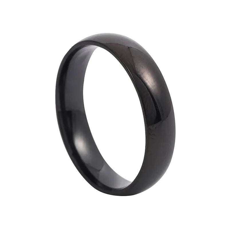 Curved Stainless Steel Couple Ring