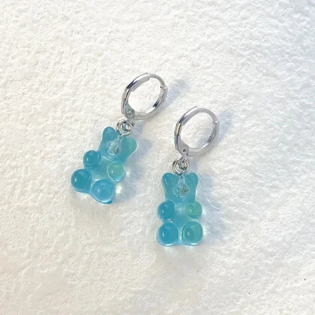 Cute Acrylic Candy Gummy Bear Dangle Earrings