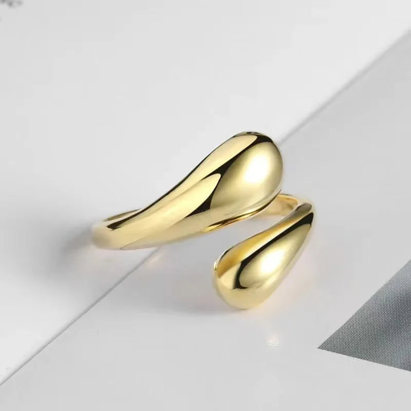 Smooth Double Ball Beads Rings