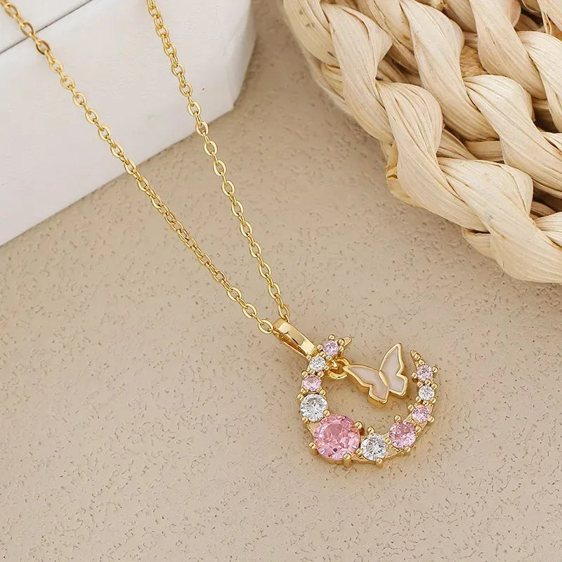 Butterfly Moon Necklace