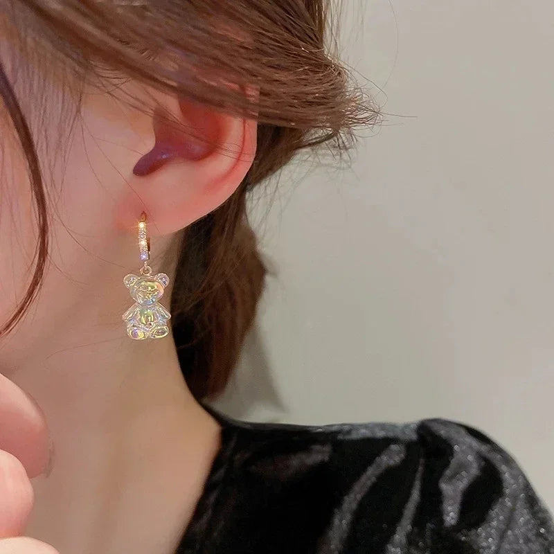 Cute Acrylic Candy Gummy Bear Dangle Earrings
