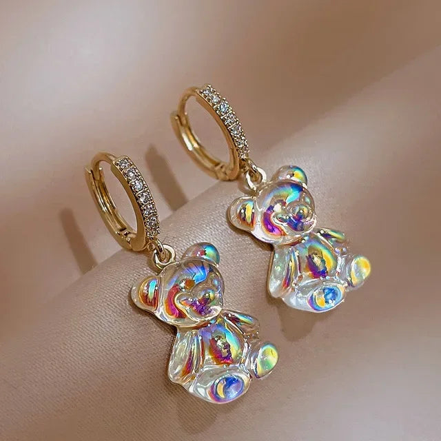 Cute Acrylic Candy Gummy Bear Dangle Earrings