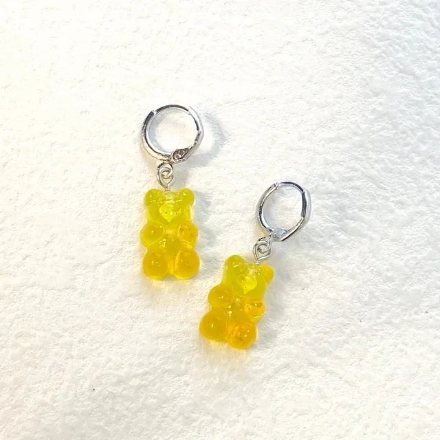 Cute Acrylic Candy Gummy Bear Dangle Earrings