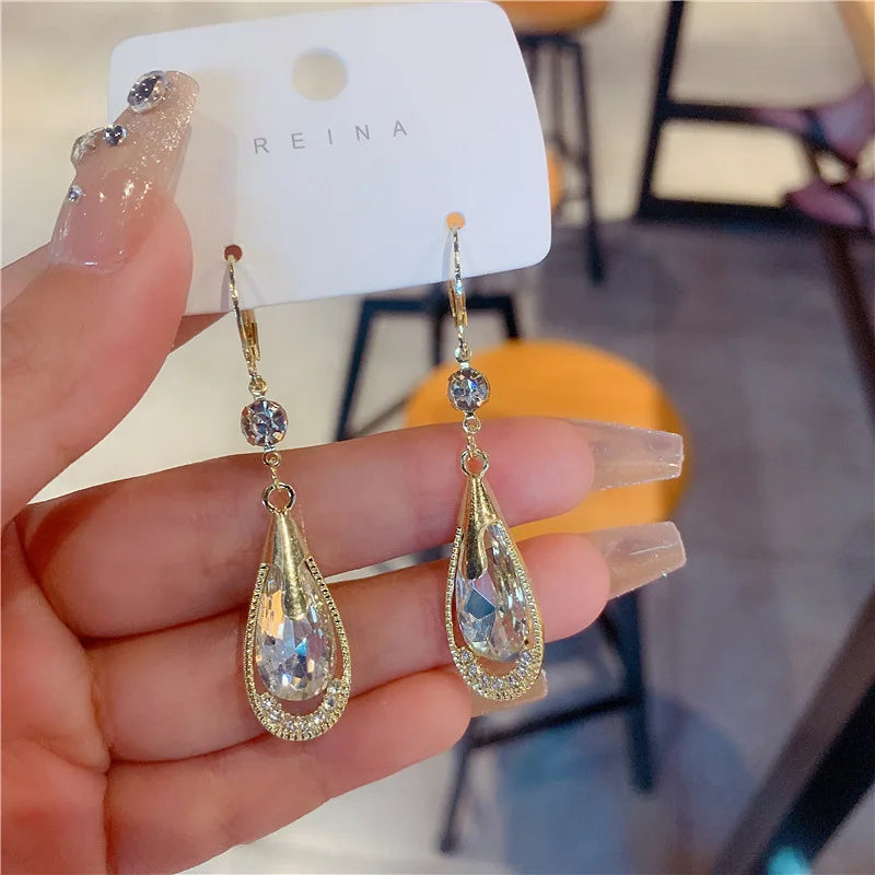 Zircon Butterfly Tassel Earrings