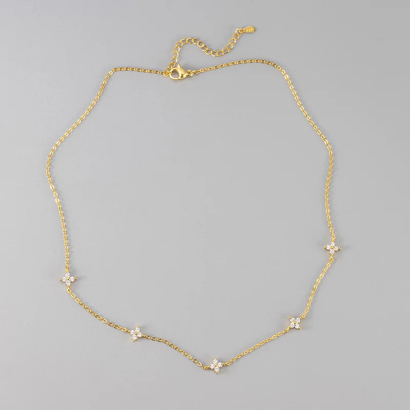 Stainless Steel Zircon Necklaces