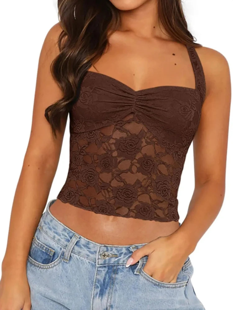 Lace Patchwork Cami Top