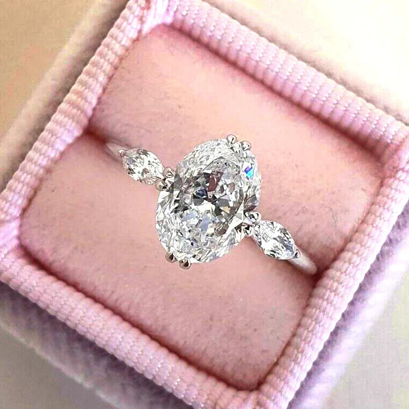 Oval Pear Cut Wedding Rings