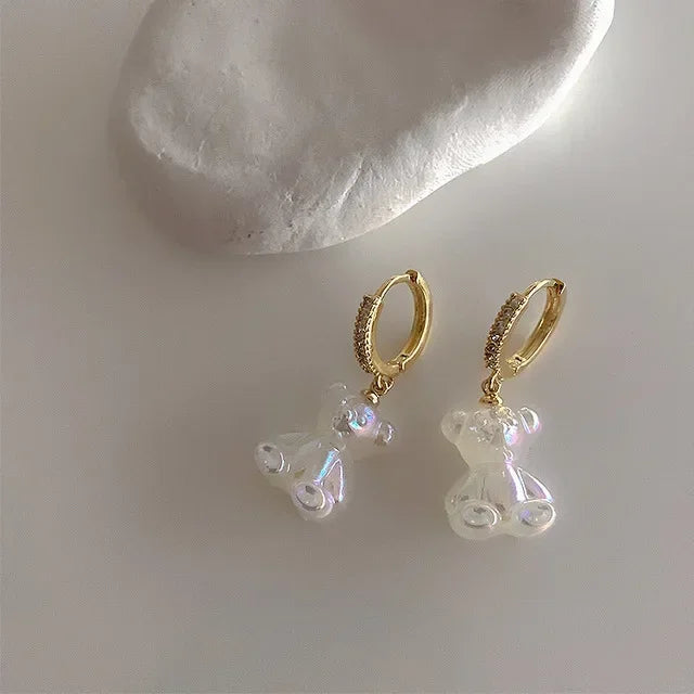 Cute Acrylic Candy Gummy Bear Dangle Earrings