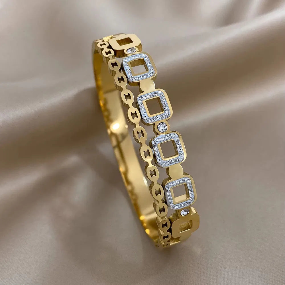 Luxury Stainless Steel Cuff Bracelet