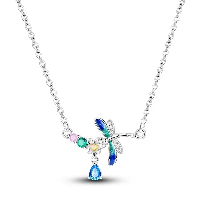 Zircon Heart Butterfly Simple Necklaces