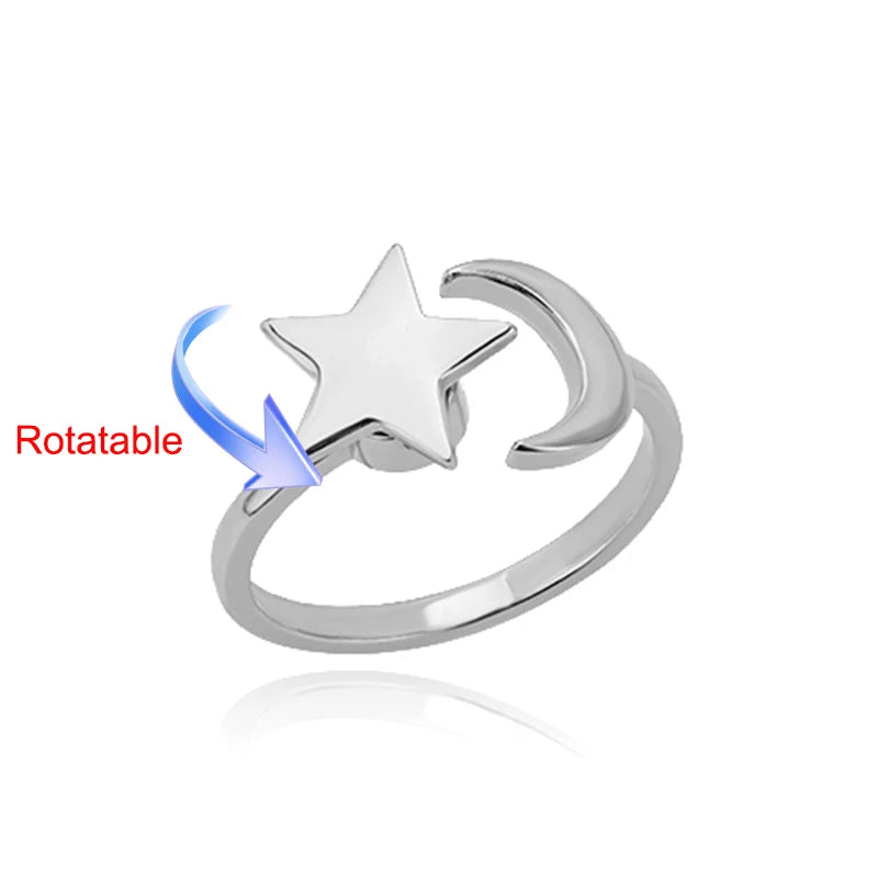 Four Clover Rotating Anxiety Rings