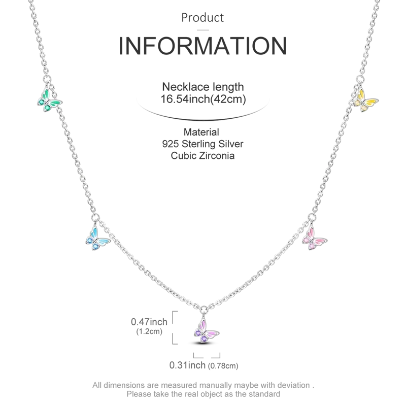 Zircon Heart Butterfly Simple Necklaces