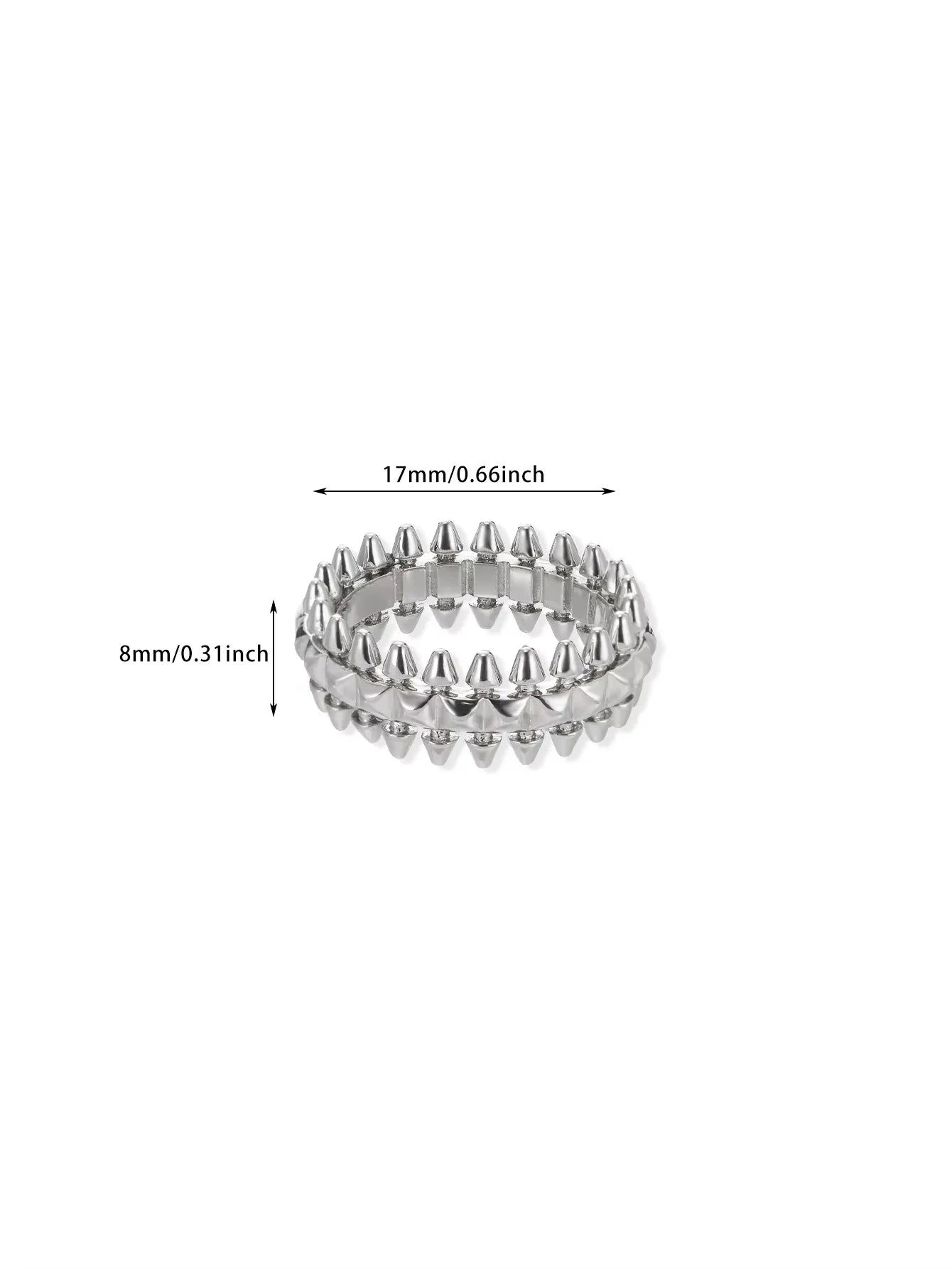 Elegant Stainless Steel Big Bloom Flower Rings