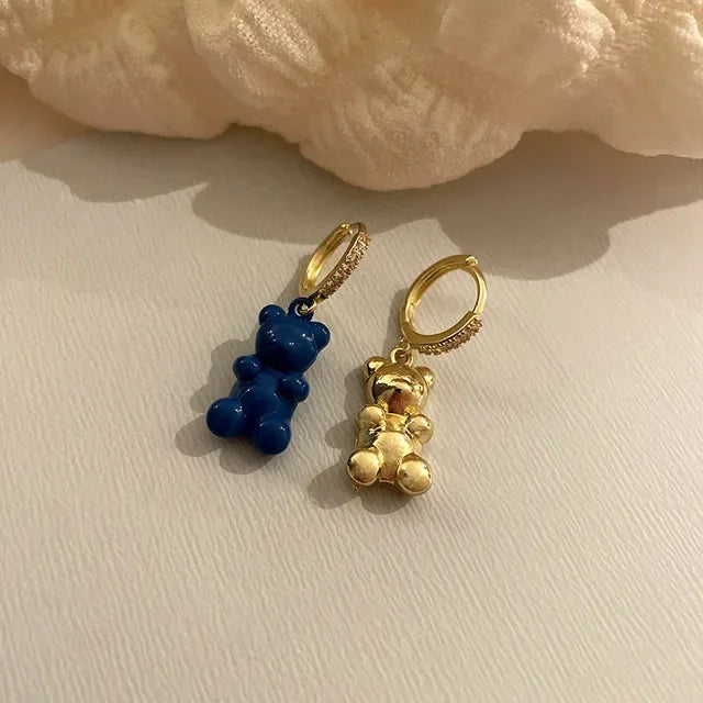 Cute Acrylic Candy Gummy Bear Dangle Earrings