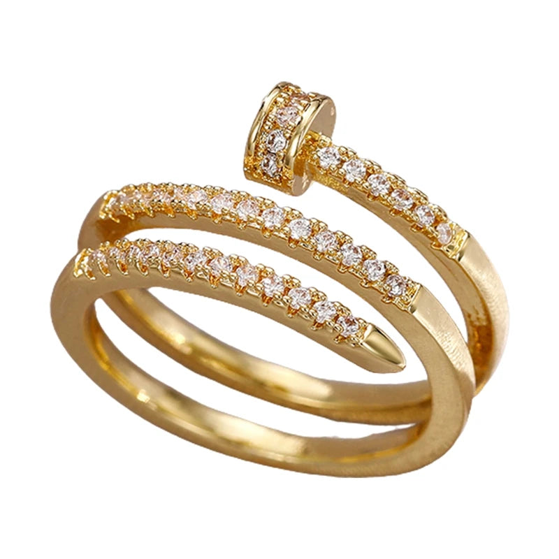 Zircon Multilayer Adjustable Rings
