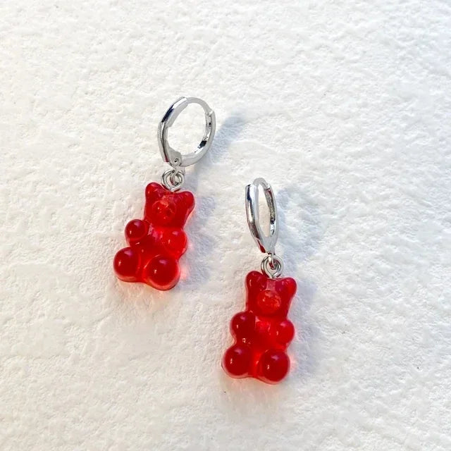 Cute Acrylic Candy Gummy Bear Dangle Earrings