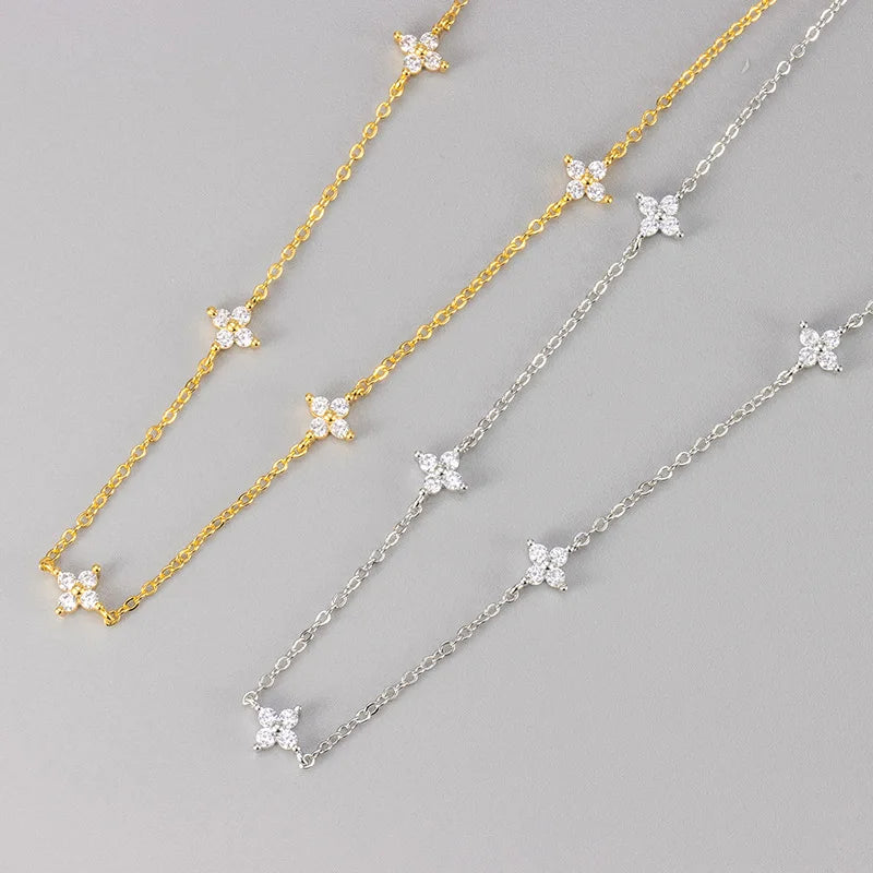 Stainless Steel Zircon Necklaces