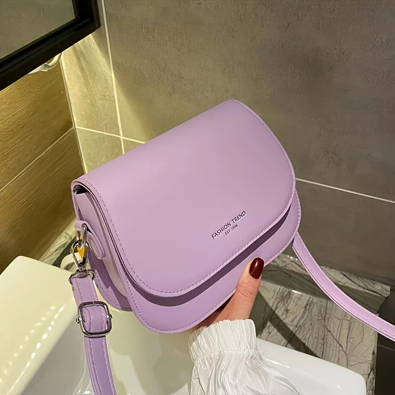 Synthetic Leather Crossbody Bag
