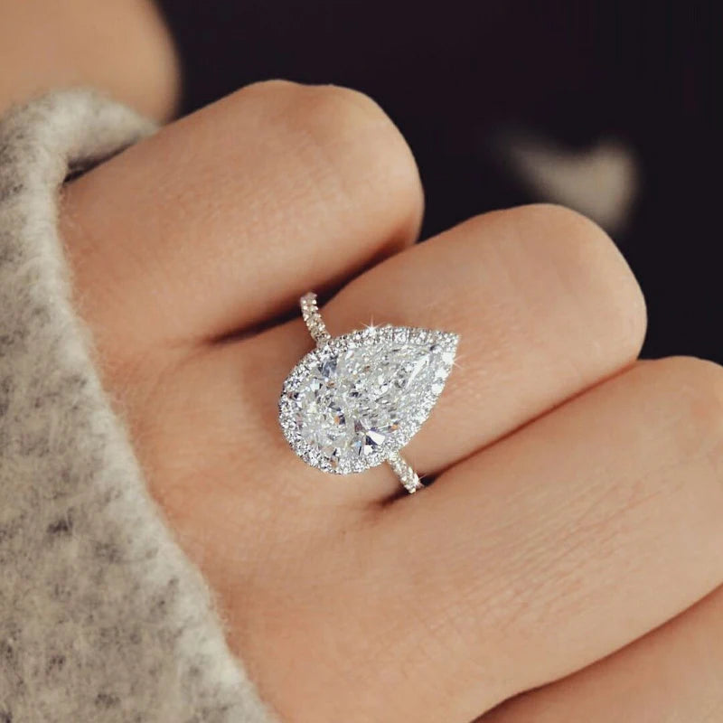 Oval Pear Cut Wedding Rings