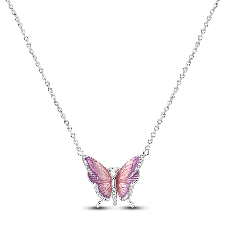 Zircon Heart Butterfly Simple Necklaces