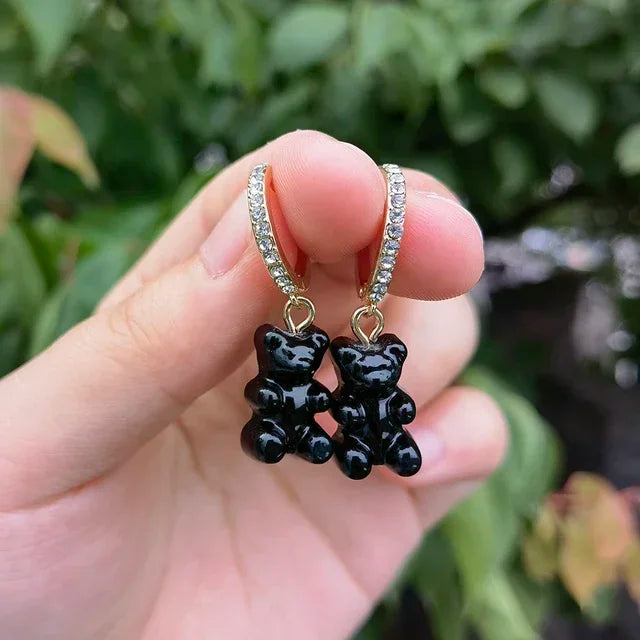 Cute Acrylic Candy Gummy Bear Dangle Earrings