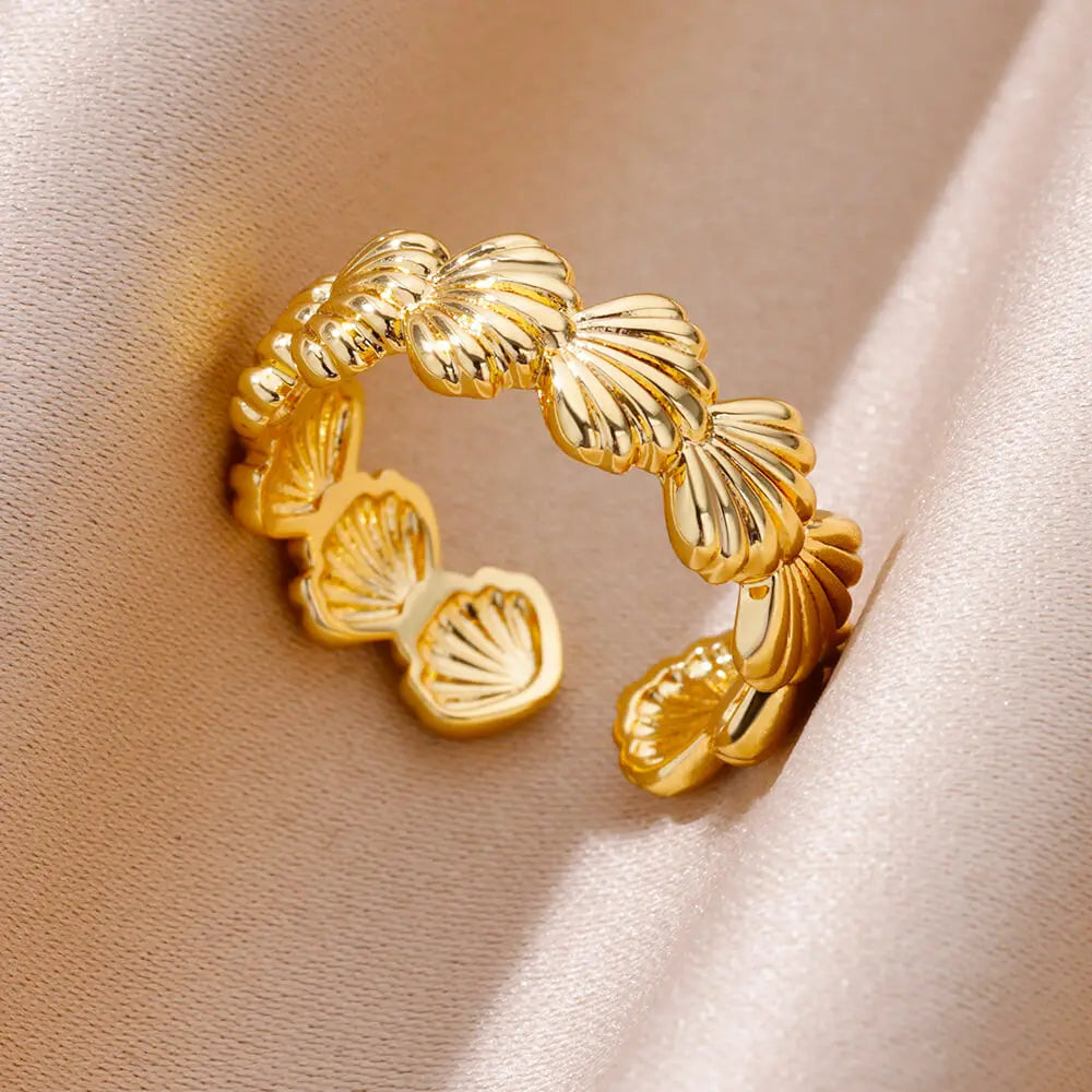 Starfish Shell Open Rings