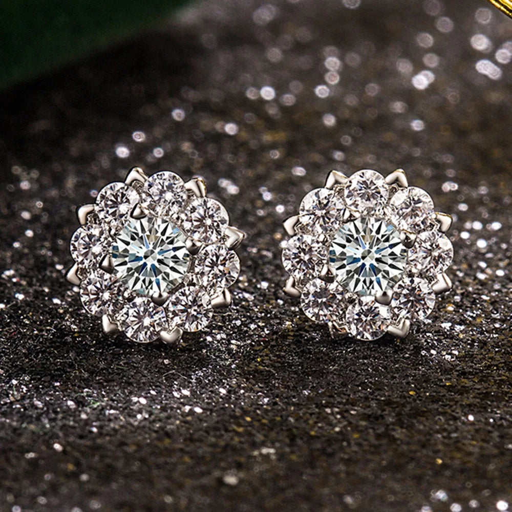 Zirconia Pendant Necklace Earrings Set