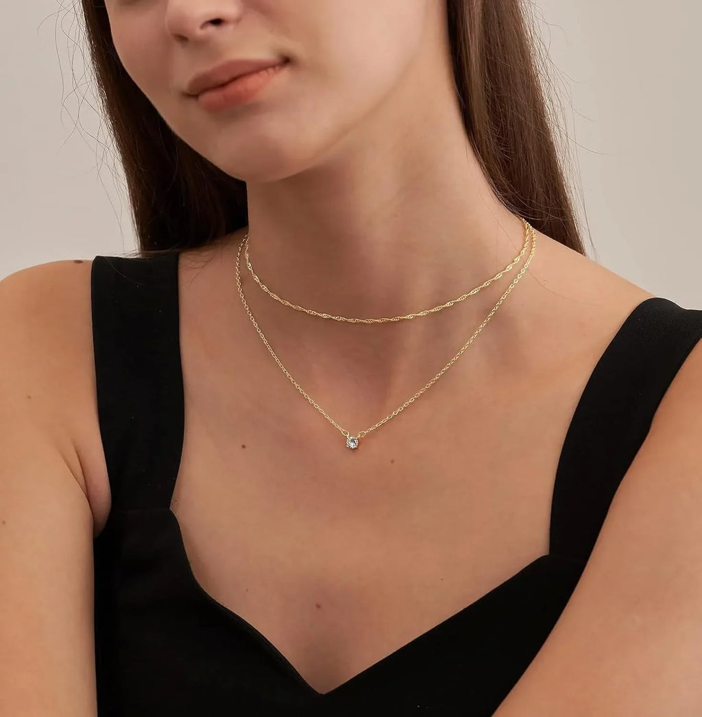 Gold Sterling Silver Choker Necklace