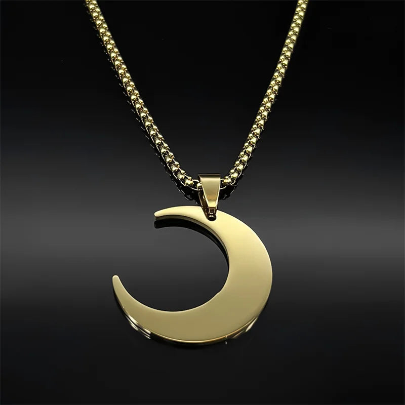 Crescent Moon Pendant Necklace